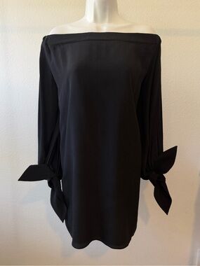 Azeeza Off The Shoulder Mini Dress Tie Sleeves‎ Size S